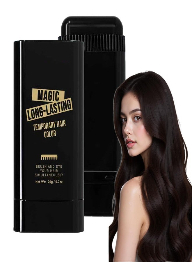 Suaxova Hair Color Comb,2-in-1 Color Correction Stick with Comb to Cover Gray and White Hair,Safe Convenient Waterproof and Sweat-Proof Comb Hair Dye Cream,Black Portable Hair Colouring - Image 1